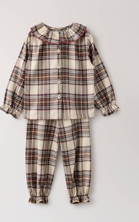 Mango Pigiama due pezzi in cotone a quadri rosso - Home - 2-3 anni - MANGO HOME