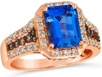Le Vian Ladies Blueberry Tanzanite Rings in 14K Strawberry Gold