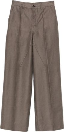 Rick Owens Wijde broek - Dames - Wijde Broeken - Grijs - W26 - Broeken