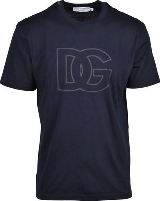 Dolce & Gabbana Heren, Tops, Blauw, Maat: 2XL Katoen