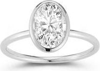 Glaze Jewelry Oval Cut Moissanite Solitaire Ring in Silver/Moissanite at Nordstrom Rack, Size 9