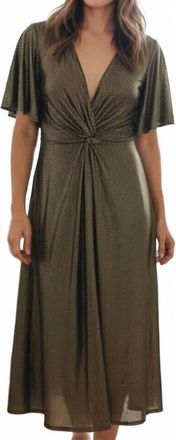 MSK Twist Front Maxi Dress In Gold