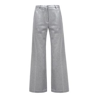 ottod'Ame Wide Trousers, female, Gray, L, Wide Laminated Cotton Trousers