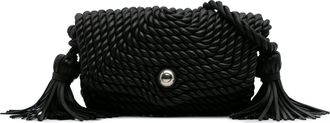 Bottega Veneta Pre-owned Womens Braided Tassel Crossbody Bag - Black Leather - One Size