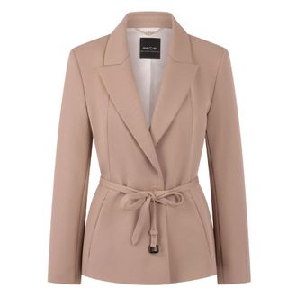 Marc Cain Dames, Jassen, Bruin, Maat: M Leer