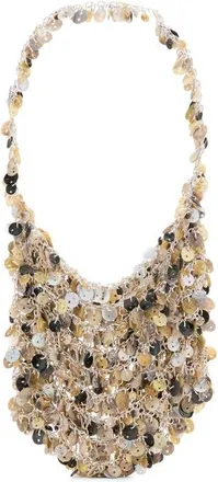 Mango Disc Detail Chain Shoulder Bag in Silver at Nordstrom