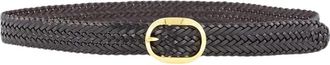 Tom Ford Geweven leren ovale riem bruin - Heren - Riemen - Bruin - 105 CM - Leer - Accessoires
