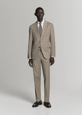 Mango Pantaloni completo Mil&aacute;n slim-fit grigio visone - Uomo - 44 - MANGO MAN