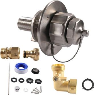 OEM Entrada De Agua De Acero Inoxidable Para Autocaravanas Con Conector R&aacute;pido Y Codo De 90 Grados, Para Autocaravanas, Barcos, Furgonetas Camper, Para