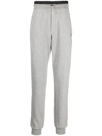Philipp Plein contrasting-waistband sweatpants - Grey