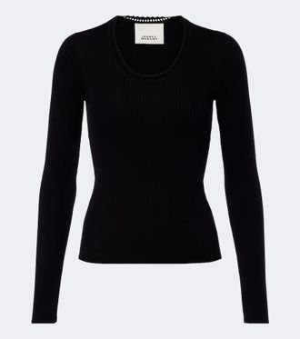Isabel Marant Selenie ribbed-knit silk and cotton sweater