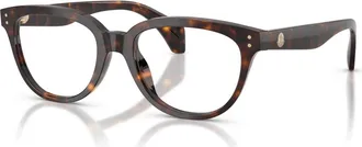 Moncler 52mm Rectangle optical glasses in Tortoise at Nordstrom
