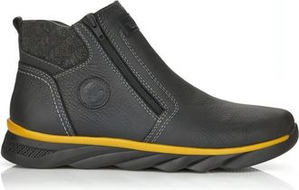 Rieker Casual Gesloten Laarsjes - Heren - Enkellaarsjes - Zwart - 43 EU - Leer - Schoenen