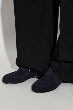 Jimmy Choo London Ellis Suede Loafers, Womens, Navy Blue