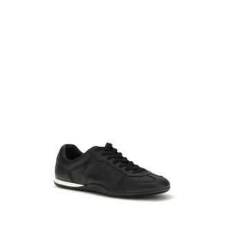 Gucci Mens Black Calf Leather Bos Taurus Low Top Sneakers