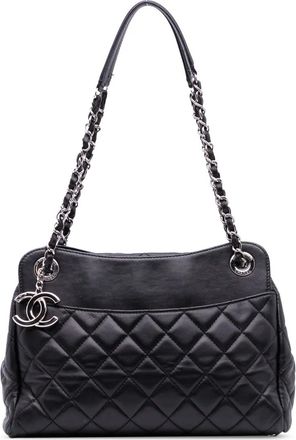 Chanel Borsa tote 7 in pelle di agnello trapuntata 2014-2015 - Nero