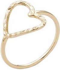 Adornia Hammered Open Heart Ring in Gold at Nordstrom Rack, Size 7