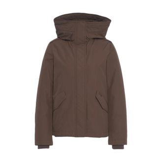 Woolrich Down Jackets, female, Brown, Size: S Military Parka