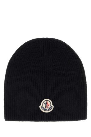 Moncler Black Logo Beanies Cap