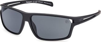 Timberland TB9307 Polarized 02D Mens Sunglasses Black Size 63
