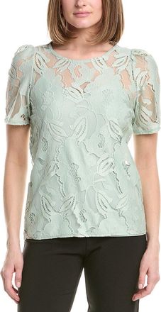 Anne Klein Jewel Neck Lace T-Shirt