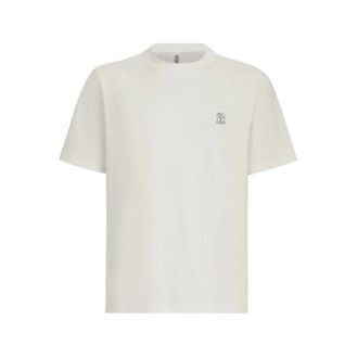 Brunello Cucinelli Heren, Tops, Wit, Maat: M Jersey