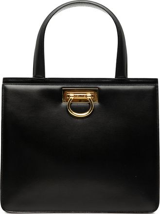 Celine Black Leather Top Handle Bag