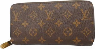 Louis Vuitton Brown Fuchsia Long Wallet (Bi-Fold) (Pre-Owned)