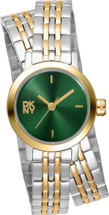 DKNY L 176 Bracelet Watch in Dark Green/two Tone at Nordstrom