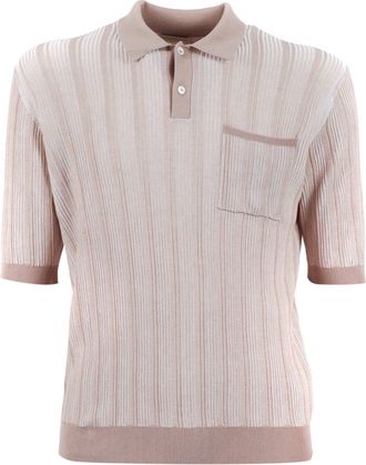 Ballantyne Ribbed Classic Collar Polo Shirt