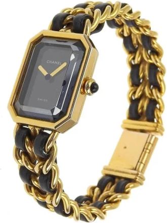 Chanel Pre-owned Leather watches - Dames - Vintage Horloges - Zwart - ONE Size - Leer - Vintage
