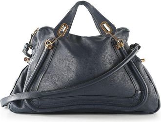 Chloé Pre-owned Womens Blue Leather Paraty Shoulder Bag - Blue/Navy - One Size