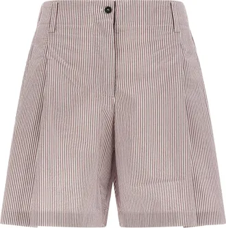 Brunello Cucinelli Multicolor Cotton Bermuda Womens Shorts