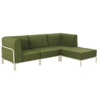Oviala Conjunto modular de jard&iacute;n bajo para 4 personas verde caqui