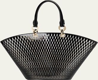 Tom Ford Cut Out Patent Leather Medium Tote Bag