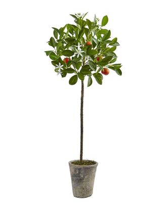 Nearly Natural 38In Potted Orange Tree