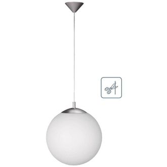 Wofi Leuchten Lampada a sospensione lampada a sospensione lampada a sospensione luce sala da pranzo lampada soggiorno, vetro metallo nichel opaco opale, 1x attacco