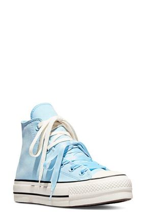 Converse Chuck Taylor All Star Lift Peached High Top Sneaker in Clear Skies/Egret/Black at Nordstrom, Size 11.5