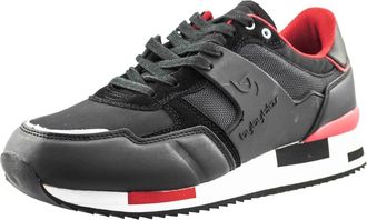 Generic Mens Leather Sneakers, Gym Running Trainers with Memory Foam (Black, UK Footwear Size System, Adult, Men, Numeric, Medium, 8)