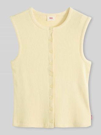 Levi's Slim Fit Top mit Knopfleiste in Pastellgelb, Gr&ouml;&szlig;e XS
