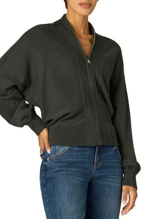 Wit & Wisdom Dolman Sleeve Zip Cardigan in Dark Spruce at Nordstrom, Size X-Small