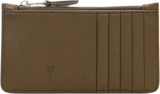 Ami Paris Paris Kaarthouder - Heren - Portefeuilles - Bruin - ONE Size - Leer - Accessoires