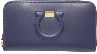 Ferragamo Leather Long Wallet (Bi-Fold) (Pre-Owned)