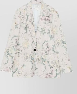 Forte_Forte floral print single-breasted blazer