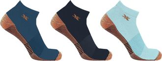 Extreme Fit 3-Pack Copper Infused Ankle Length Compression Socks in Ocean Deep at Nordstrom Rack, Size Large/x-Large