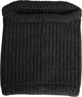Dolce & Gabbana Black Cashmere Knitted Men Winter Neck Warmer Mens Hat