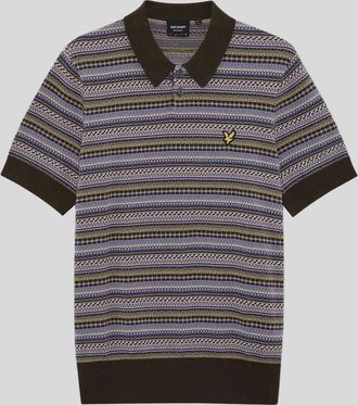 Lyle & Scott Lyle And Scott Mens Fair Isle Knitted Polo Shirt - Size: 42