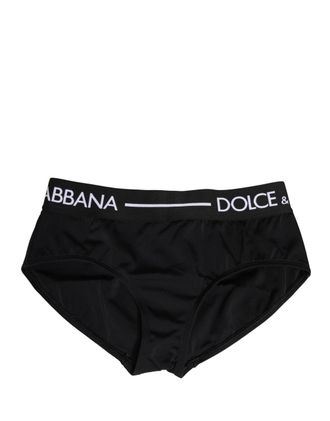 Dolce & Gabbana Womens Black Nylon Stretch Coulotte Panty Underwear Elastane Clothing