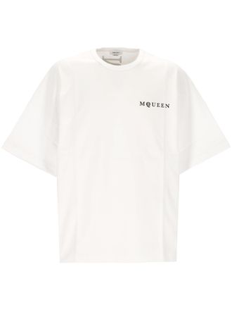 【関税&送料込】Alexander Mcqueen White Stretch Cotton T-Shi Alexander McQueen White Cotton T-shirt | italist