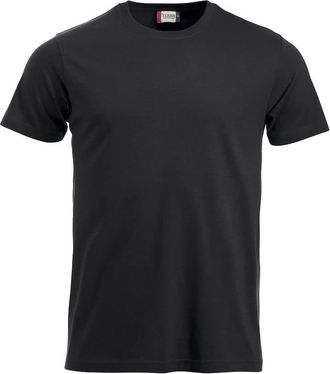Clique Clique Mens New Classic Plain Crew Neck Short Sleeve T - Shirts, Black, X-Large
